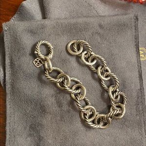 David Yurman chain link silver bracelet